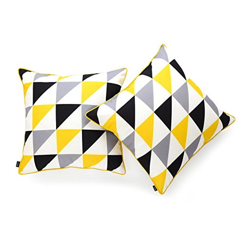 Water Resistant for Patio Lounge Sofa Set of 2 Hofdeco Indoor Outdoor Lumbar Pillow Cover ONLY Yellow Gray Zigzag Chevron 12x20 Water Resistant for Patio Lounge Sofa Set of 2 Hofdeco Indoor Outdoor Lumbar Pillow Cover ONLY Yellow Gray Zigzag Chevron 12x20